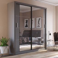 Daytona Grey 180cm Sliding Wardrobe