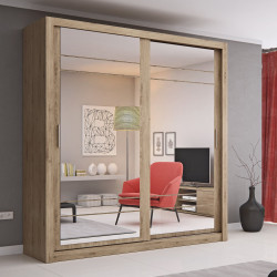 Alabama Shetland Oak 203cm Sliding Wardrobe