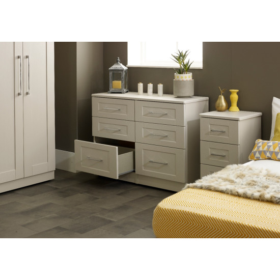 York 3 Drawer Bedside York 3 Drawer Bedside