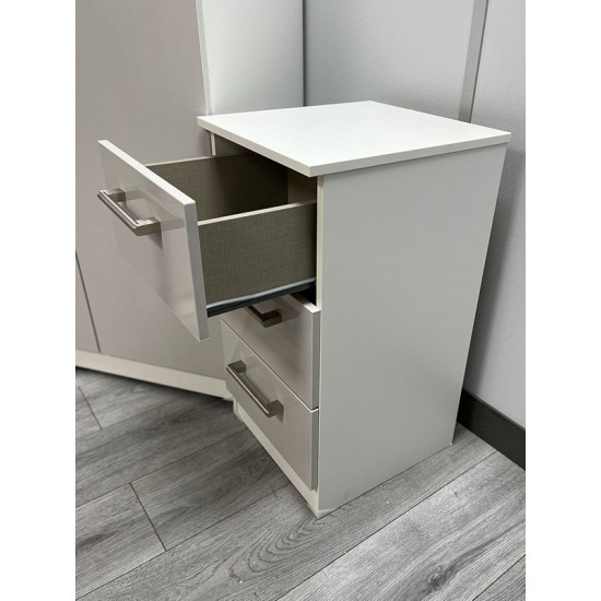 Destiny 3 Piece Bedroom Set Light Grey Gloss