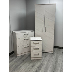 Destiny 3 Piece Bedroom Set Marble 