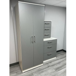 Destiny 3 Piece Bedroom Set Grey & White Destiny 3 Piece Bedroom Set Grey & White