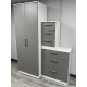 Destiny 3 Piece Bedroom Set Grey & White Destiny 3 Piece Bedroom Set Grey & White