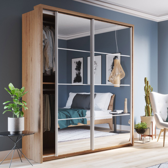 Carolina Shetland Oak 180cm Sliding Wardrobe Carolina Shetland Oak 180cm Sliding Wardrobe