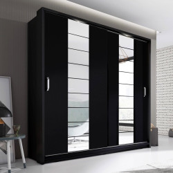 Colorado Black 220cm Sliding Wardrobe